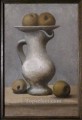 Bodegón con cántaro y manzanas 1913 Pablo Picasso